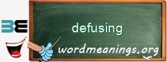 WordMeaning blackboard for defusing